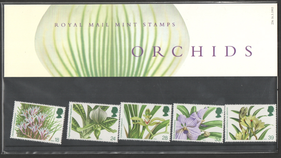 (image for) 1993 Orchids Royal Mail Presentation Pack 236